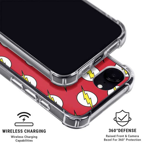 DC Comics The Flash Logo Pattern iPhone 16e MagSafe Case