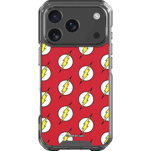 DC Comics The Flash Logo Pattern iPhone 18 Pro Clear Case