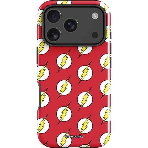 DC Comics The Flash Logo Pattern iPhone 18 Pro Impact Case
