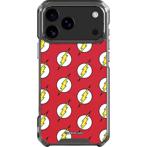DC Comics The Flash Logo Pattern iPhone 18 Pro Max Clear Case