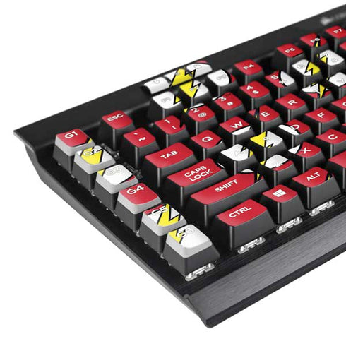 DC Comics The Flash Logo Pattern K95 RGB PLATINUM Mechanical Gaming Keyboard Skin