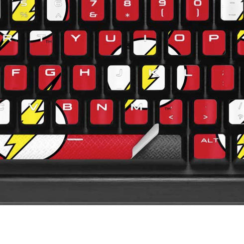 DC Comics The Flash Logo Pattern K95 RGB PLATINUM Mechanical Gaming Keyboard Skin