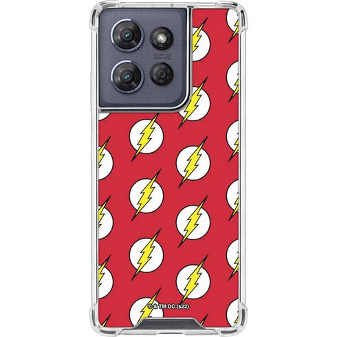 DC Comics The Flash Logo Pattern Moto G Power 5G (2025) Clear Case