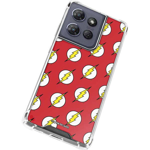 DC Comics The Flash Logo Pattern Moto G Stylus 5G (2025) Clear Case