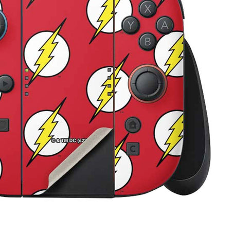 DC Comics The Flash Logo Pattern Nintendo Switch 2 (2025) Joy-Con Controller Skin