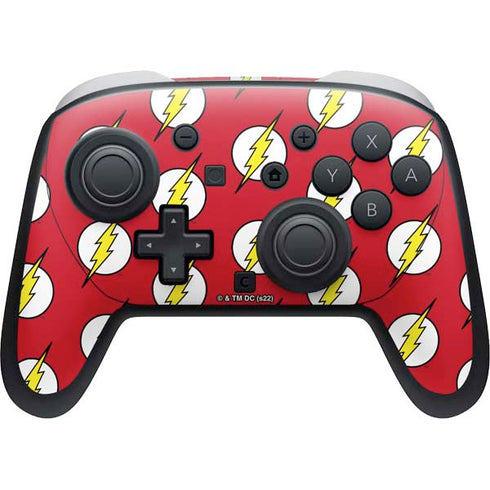 DC Comics The Flash Logo Pattern Nintendo Skins
