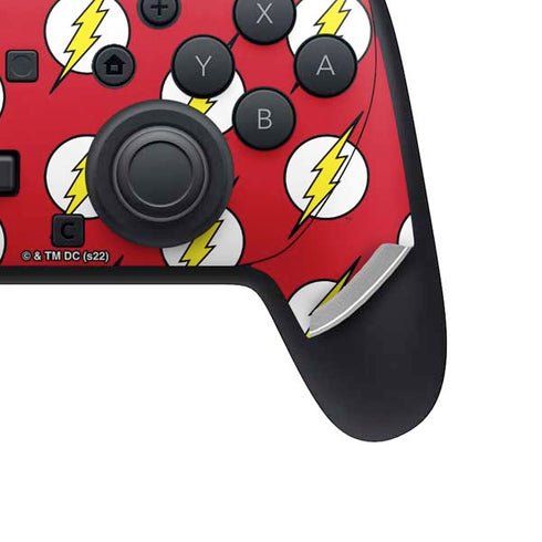 DC Comics The Flash Logo Pattern Nintendo Switch 2 (2025) Pro Controller Skin