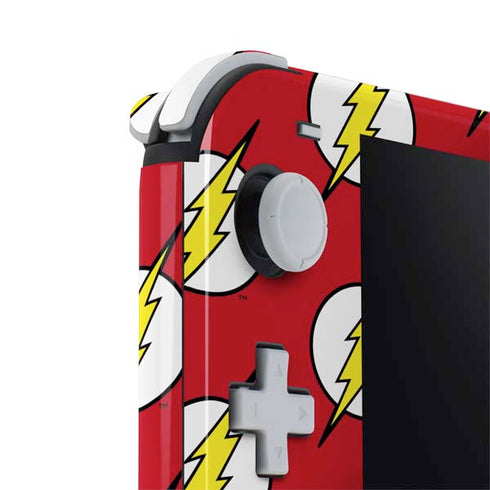 DC Comics The Flash Logo Pattern Nintendo Switch Lite Skin