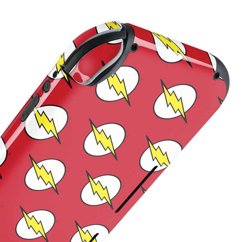 DC Comics The Flash Logo Pattern Nintendo Switch Lite Skin