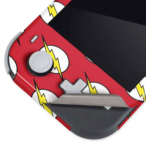 DC Comics The Flash Logo Pattern Nintendo Switch Lite Skin