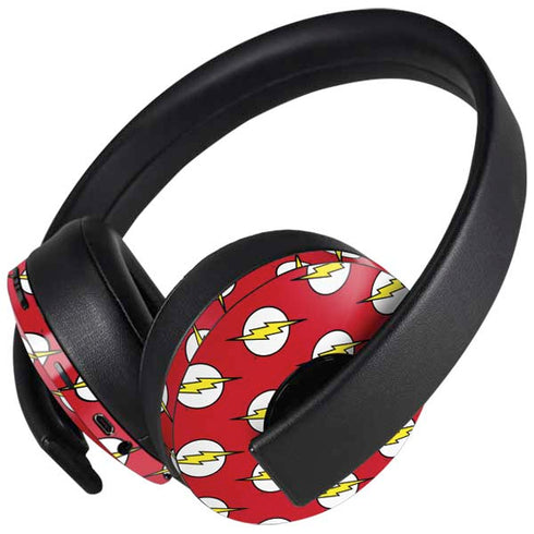 DC Comics The Flash Logo Pattern PlayStation 4 Gold Wireless Headset Skin