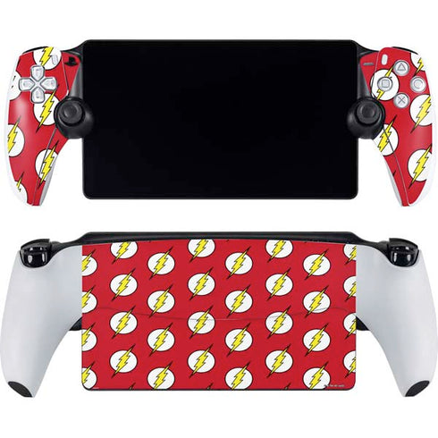DC Comics The Flash Logo Pattern PlayStation Portal Remote Player Skin