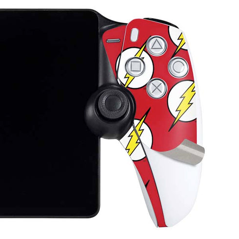 DC Comics The Flash Logo Pattern PlayStation Portal Remote Player Skin