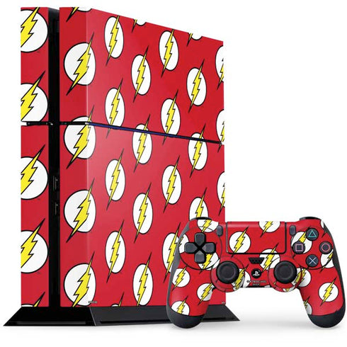 DC Comics The Flash Logo Pattern PlayStation PS4 Skins