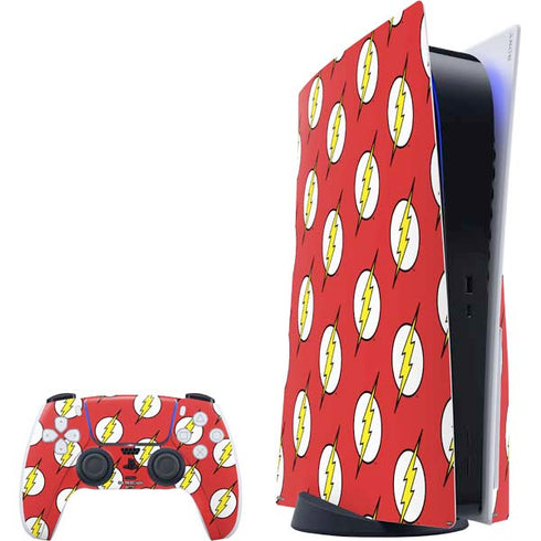 DC Comics The Flash Logo Pattern PlayStation PS5 Skins