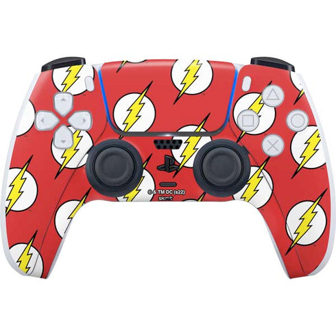 DC Comics The Flash Logo Pattern PlayStation PS5 Skins