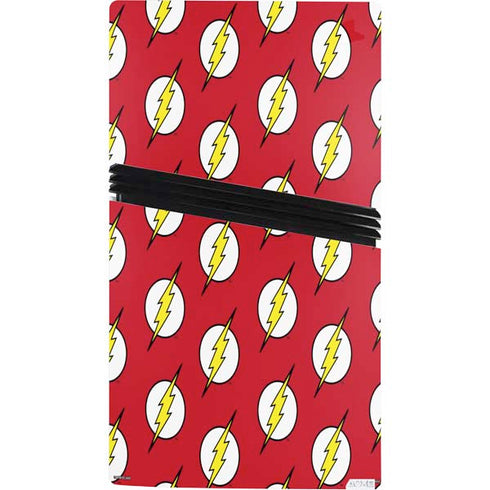 DC Comics The Flash Logo Pattern PS5 Pro Console Skin