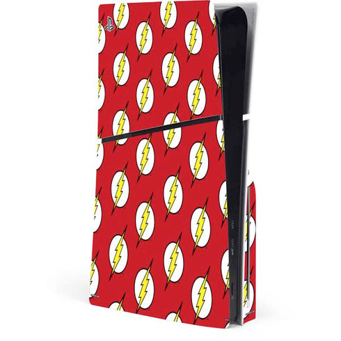DC Comics The Flash Logo Pattern PlayStation PS5 Skins