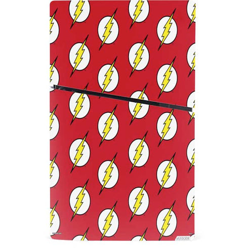 DC Comics The Flash Logo Pattern PS5 Slim Digital Edition Console Skin