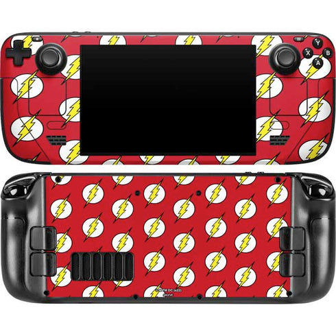 DC Comics The Flash Logo Pattern Steam Deck Handheld Gaming Computer OLED Skin