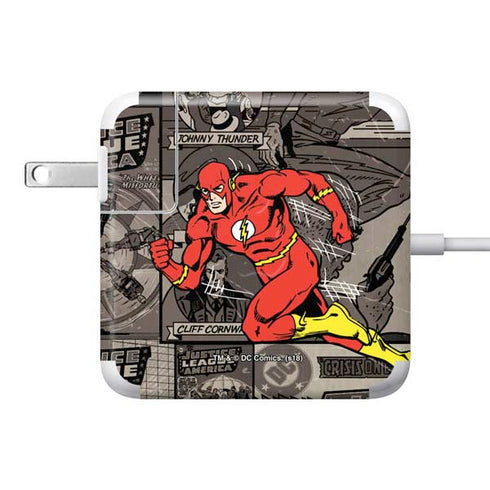DC Comics Flash Mixed Media 85W Power Adapter (15 and 17 inch MacBook Pro Charger) Skin