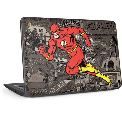 DC Comics Flash Mixed Media HP Chromebook Skin