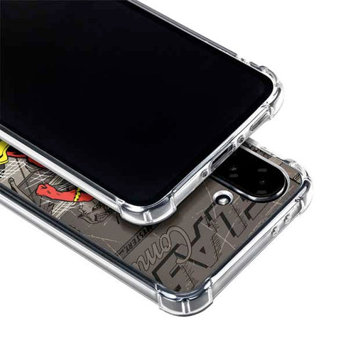 DC Comics Flash Mixed Media Galaxy A36 5G Clear Case