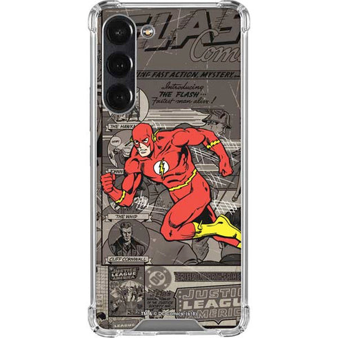 DC Comics Flash Mixed Media Galaxy S24 FE Clear Case