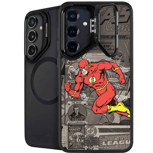 DC Comics Flash Mixed Media Galaxy S24 FE Kickstand Case
