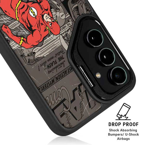 DC Comics Flash Mixed Media Galaxy S24 Kickstand Case