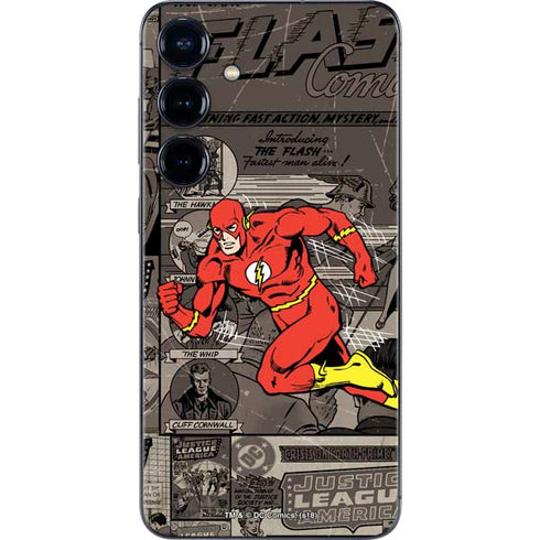 DC Comics Flash Mixed Media Galaxy S24 Plus Skin