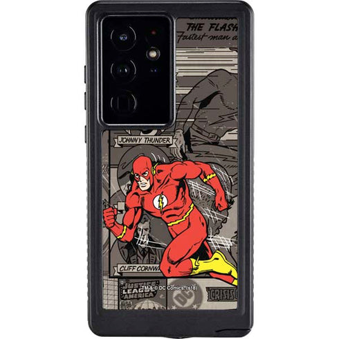 DC Comics Flash Mixed Media Galaxy S24 Ultra Waterproof Case