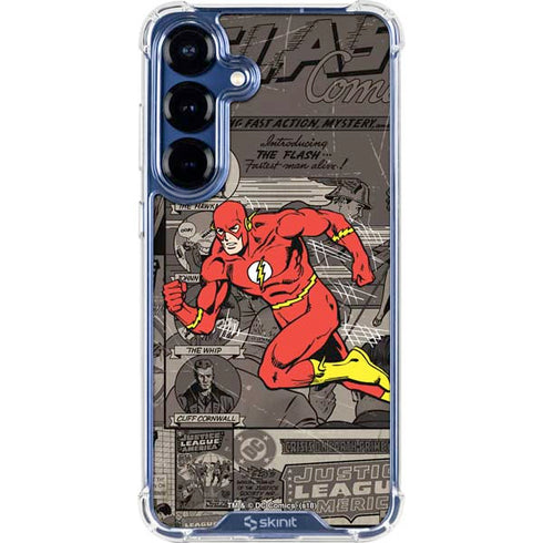 DC Comics Flash Mixed Media Galaxy S25 Clear Case