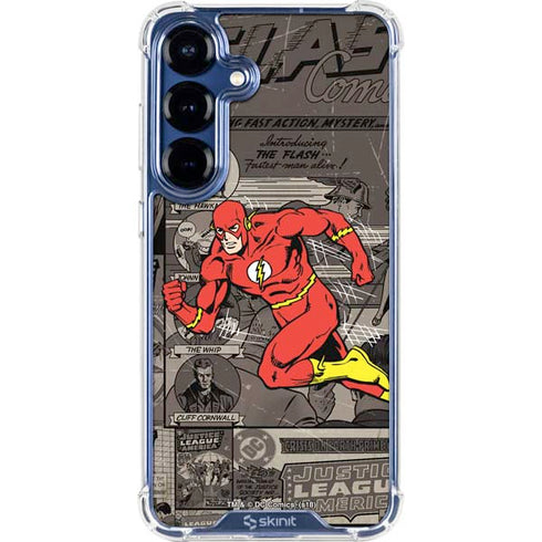 DC Comics Flash Mixed Media Galaxy S25 Plus Clear Case