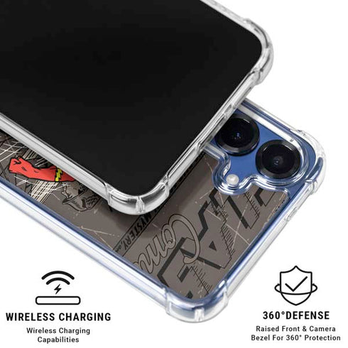 DC Comics Flash Mixed Media Galaxy S25 Plus Clear Case