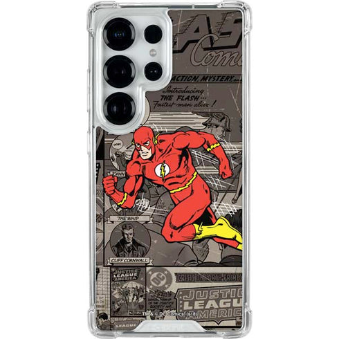 DC Comics Flash Mixed Media Galaxy S26 Ultra Clear Case