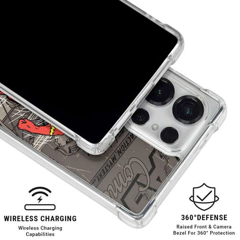 DC Comics Flash Mixed Media Galaxy S26 Ultra Clear Case