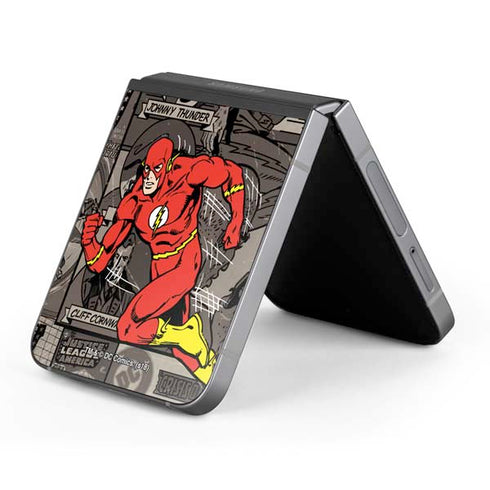 DC Comics Flash Mixed Media Galaxy Z Flip6 Skin