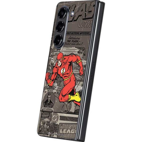 DC Comics Flash Mixed Media Galaxy Z Fold5 5G Skin