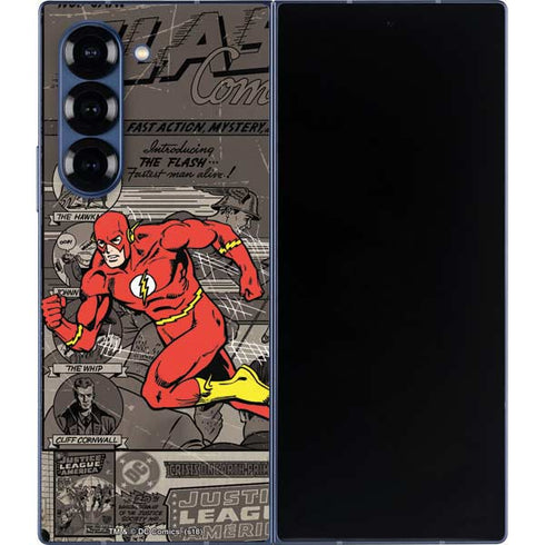 DC Comics Flash Mixed Media Galaxy Z Fold6 Skin