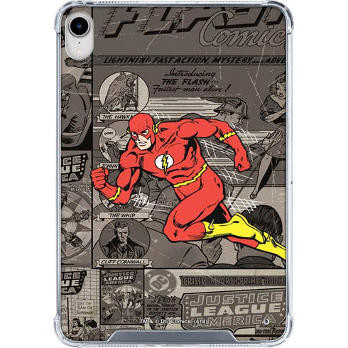 DC Comics Flash Mixed Media iPad 11th Gen (2025) Clear Case