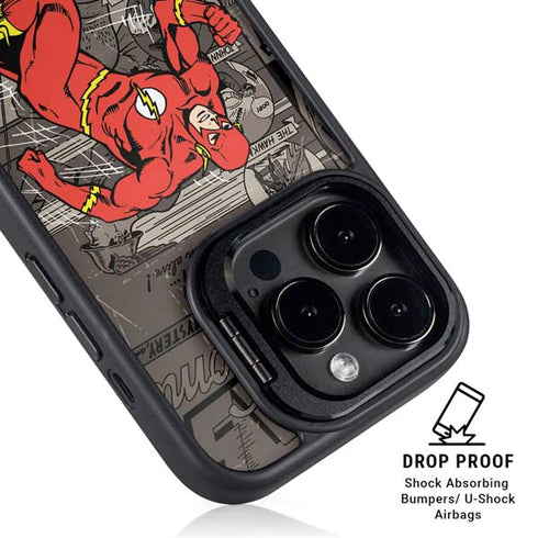 DC Comics Flash Mixed Media iPhone 13 Pro Max Kickstand Case