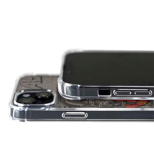 DC Comics The Flash Vintage Action pose pattern iPhone 14 MagSafe Case