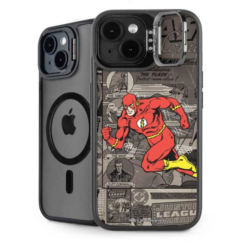 DC Comics Flash Mixed Media iPhone 15 Plus Kickstand Case