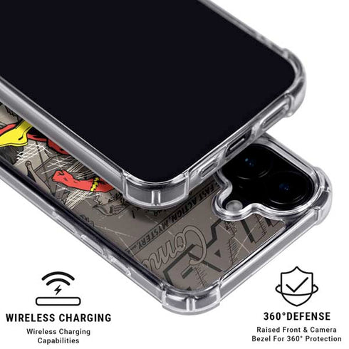 DC Comics Flash Mixed Media iPhone 16 MagSafe Case