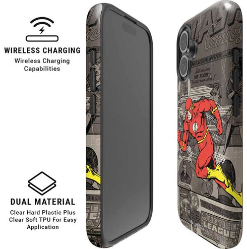 DC Comics Flash Mixed Media iPhone 16 Magsafe Impact Case