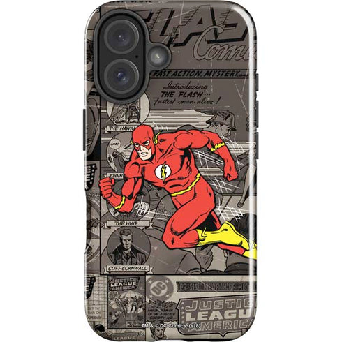 DC Comics Flash Mixed Media iPhone 16 Plus Impact Case