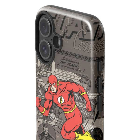 DC Comics Flash Mixed Media iPhone 16 Plus Impact Case