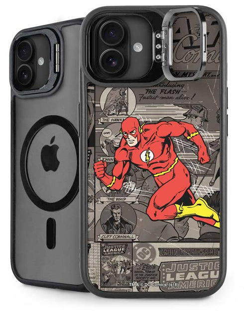 DC Comics Flash Mixed Media iPhone 16 Plus Kickstand Case