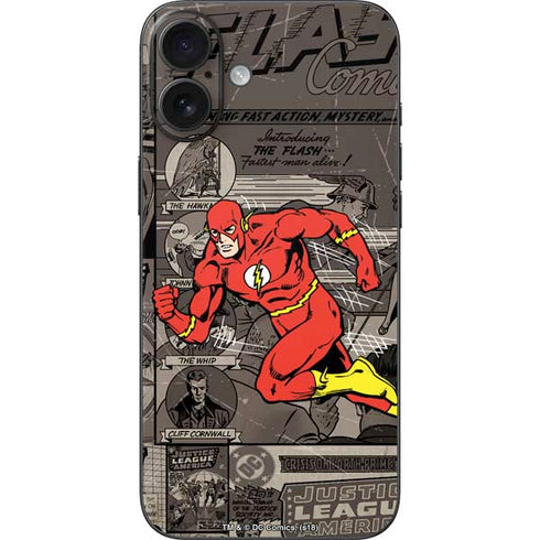 DC Comics Flash Mixed Media iPhone 16 Plus Skin